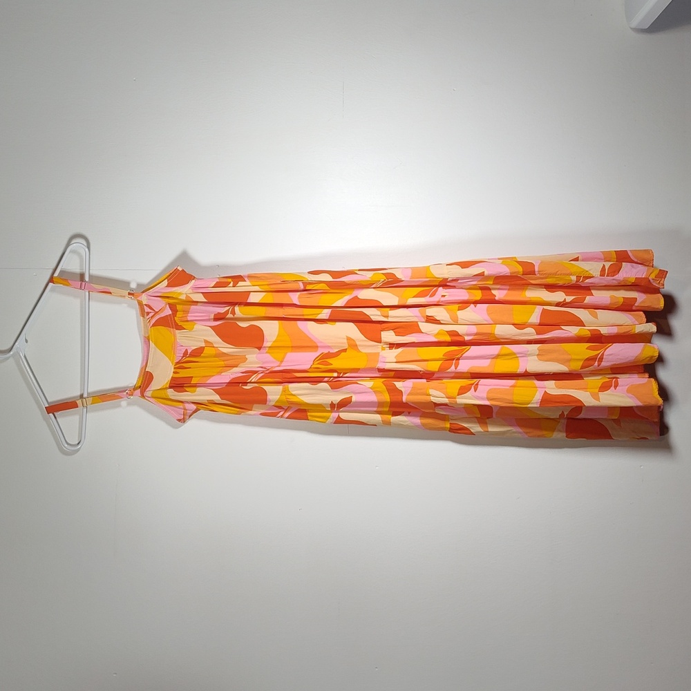 ATL Abel the Label sunset colorful tiered boho maxi dress S - Picture 5 of 13